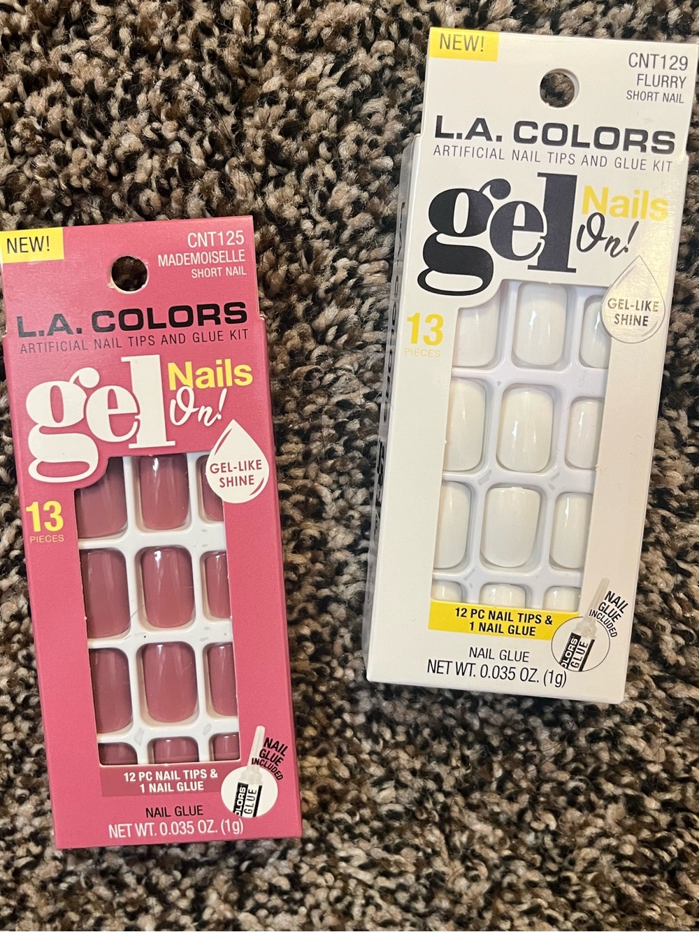 L.A. COLORS Gel-like Artificial Nail Tips- Pink & White